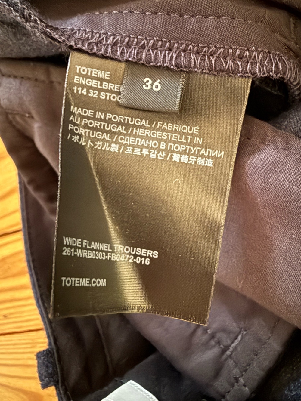 Toteme Wide flannel trousers navy NWT - Picture 11 of 13